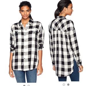 Splendid Buffalo Check Boyfriend Top XS